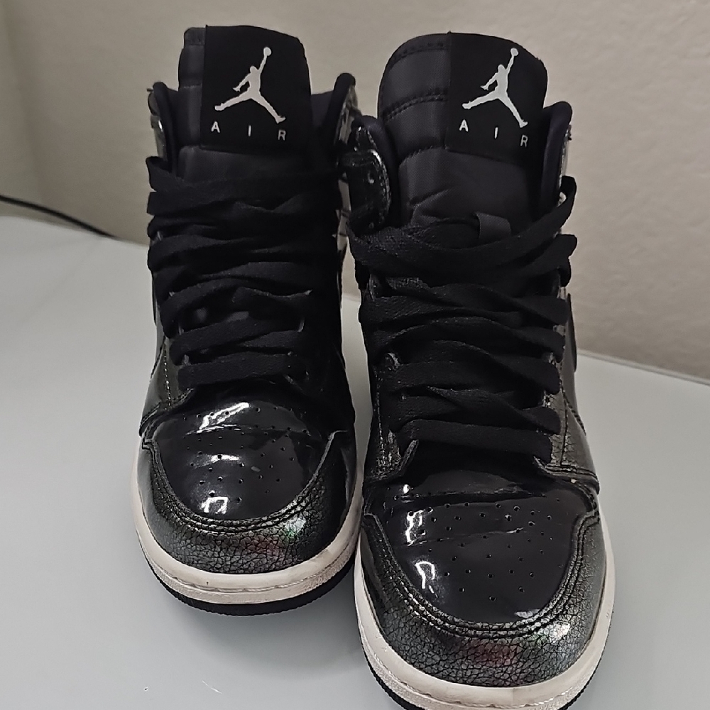 Black Air Jordan High-Top Sneakers